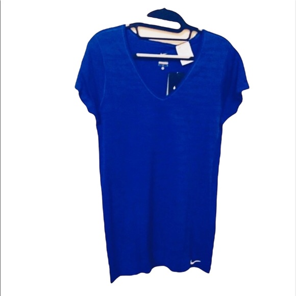 NWT Nike: Medium Blue Nike Dri Fit Short Sleeve Workout T-Shirt - Picture 1 of 3